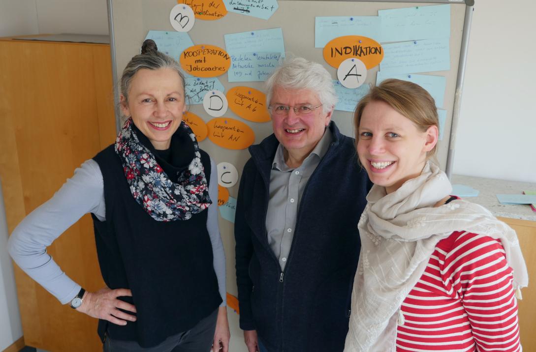 Das JADE-Team von November 2016 bis Dezember 2018 (v.l.n.r.) Prof. Dr. Ulrike Marotzki, Reinhard Hötten, Dorothea Harth
